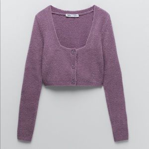 New Zara Knit Purple Sweater